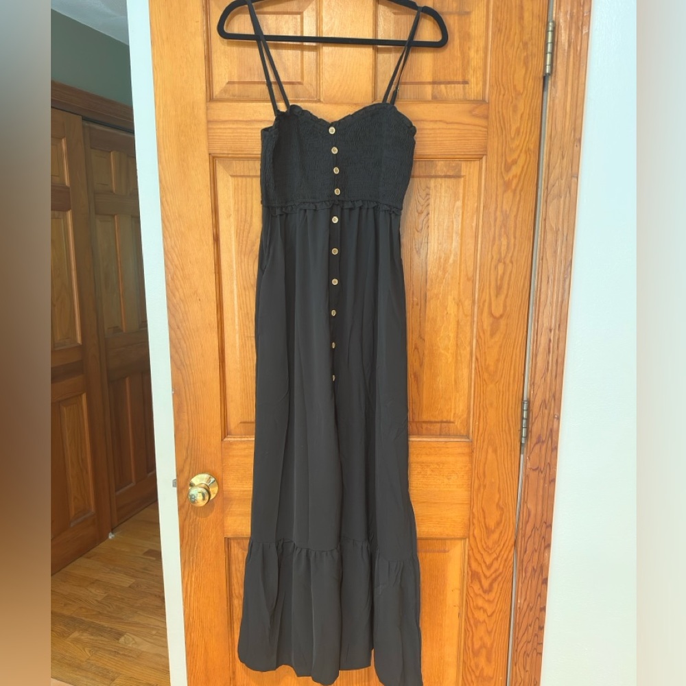 Casual Black Maxi Dress